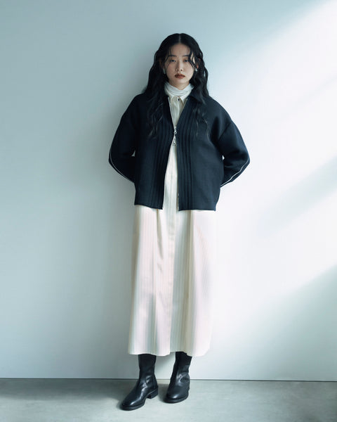 Stand Collar ZIP Blouson Knit|ステンカラーZIPブルゾンニット🎪