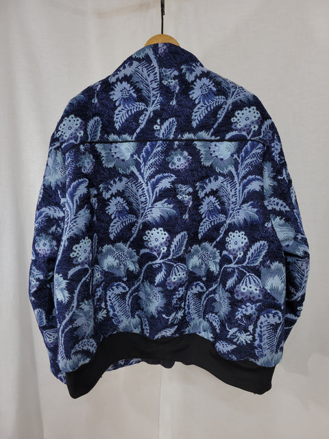 Stand Collar Jacquard Blouson|スタンドノーカラー逆開ZIPブルゾン