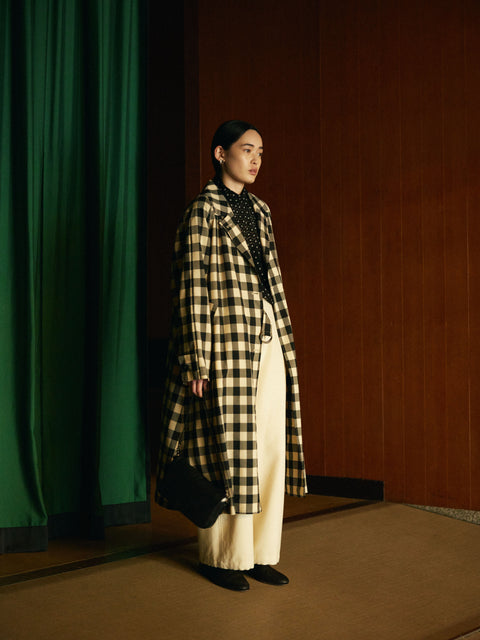 Raglan Sleeve Classic Check Coat|ラグラン切替コート