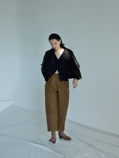 Tapered Double-Hem Pants|テーパード裾Wパンツ