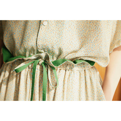 YN2 切り替えウエスト布ギャザースカート