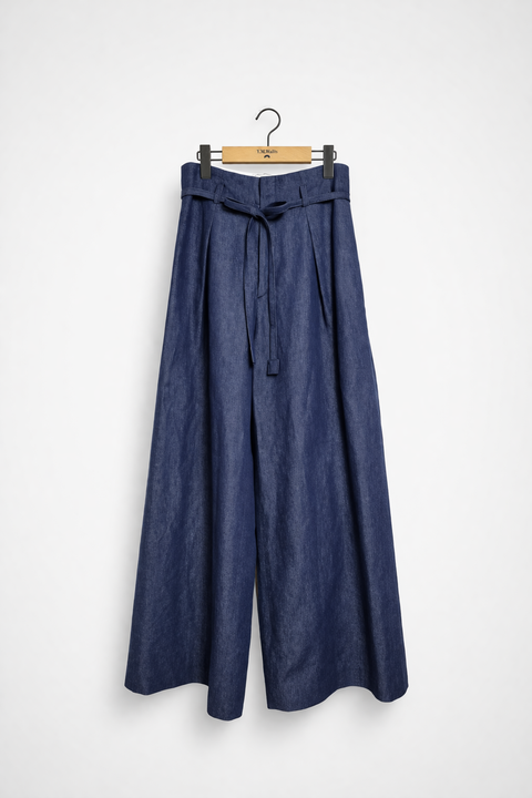 1タックワイドパンツ リネンデニム
