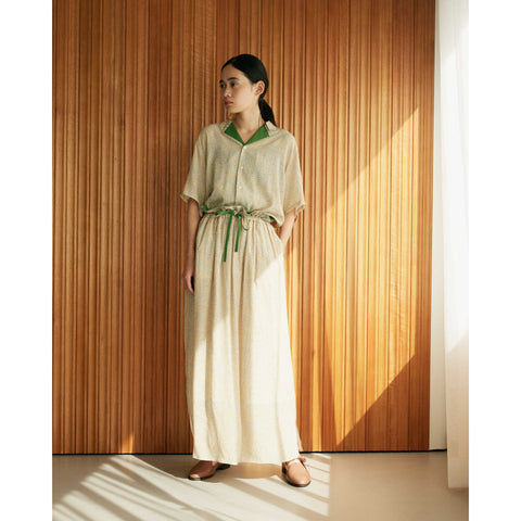 YN2 ヨークギャザーオープンカラーシャツ