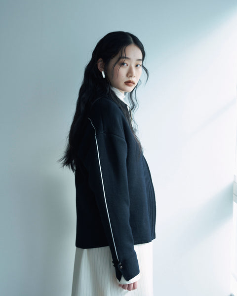 Stand Collar ZIP Blouson Knit｜ステンカラーZIPブルゾンニット🎪