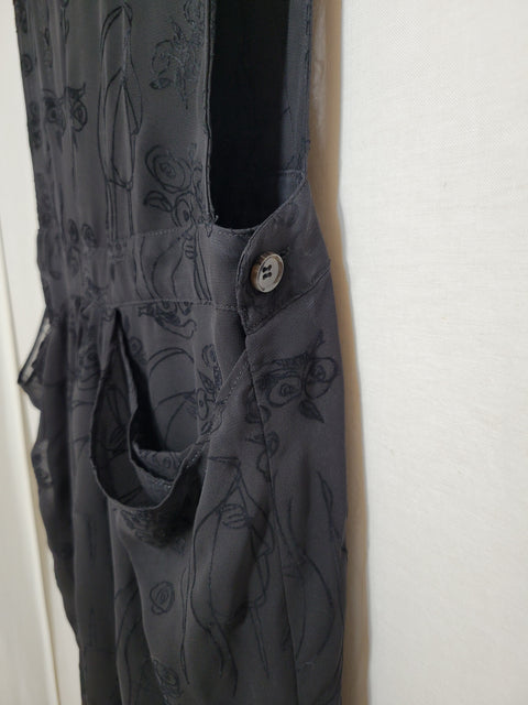 バックドレープワンピース　フロッキー